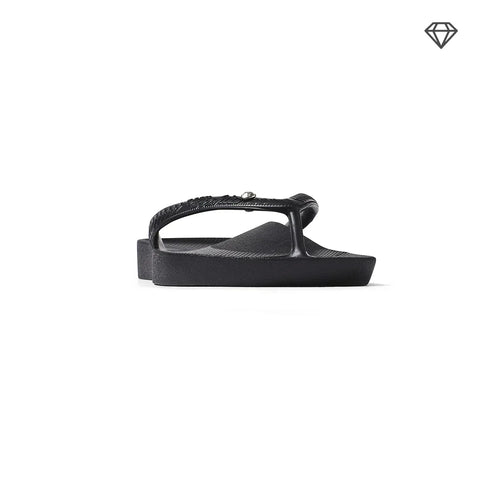 Arch Support Flip Flops - Classic - Crystal Black