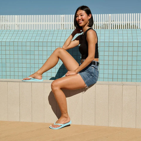 Arch Support Flip Flops - Classic - Sky Blue